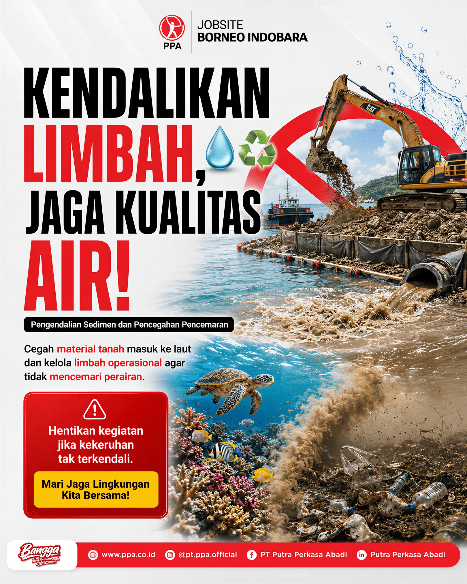 Kendalikan Sedimen dan Kelola Limbah untuk Menjaga Kualitas Air Laut!